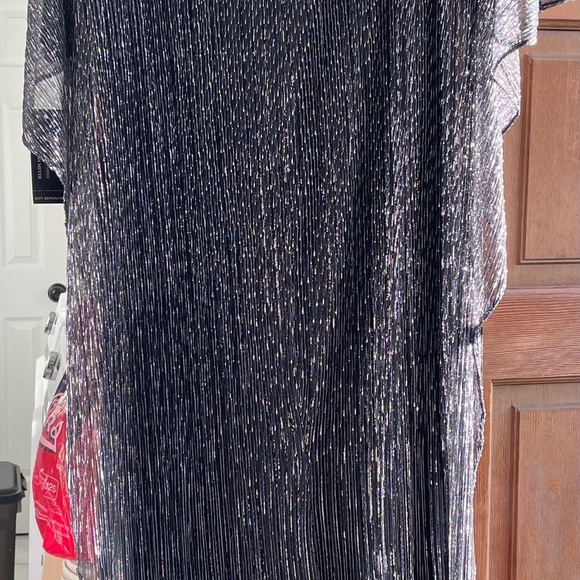 JM studio by John Meyer Elegant Navy and Silver Evening Dress size 16 - Picture 3 of 5